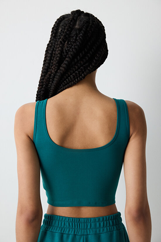 Harry Potter Racer Back Petrol Yeşili Kısa Üst - 4