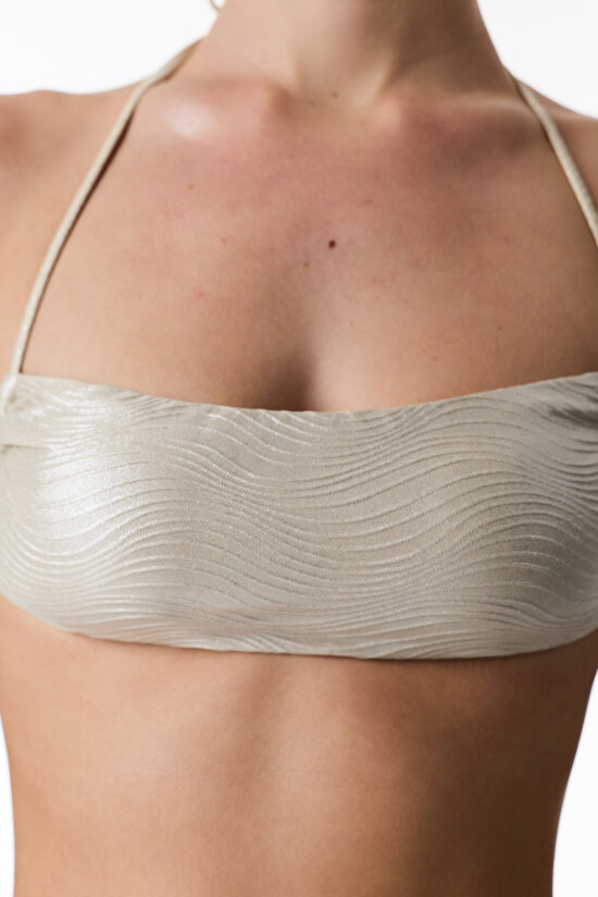 Ekru Deja Bandeau Bikini Üstü - 3