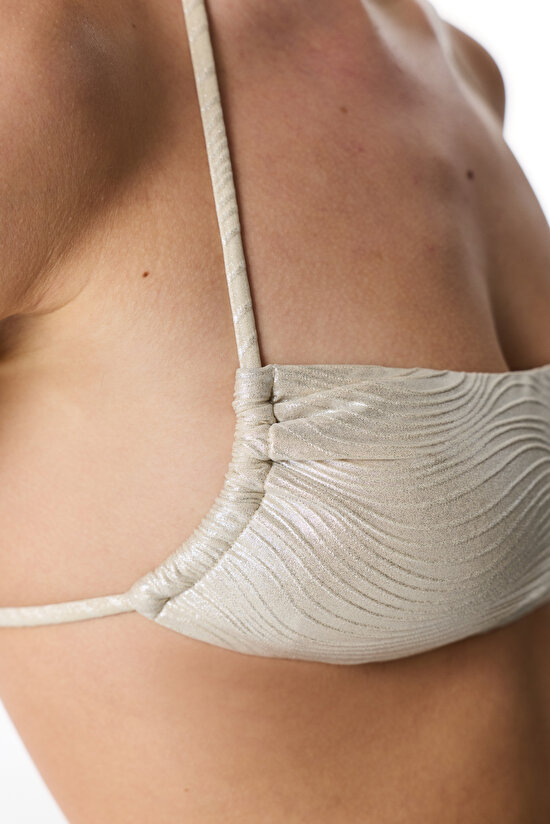 Ekru Deja Bandeau Bikini Üstü - 4