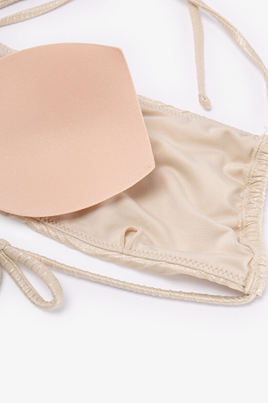 Ekru Deja Bandeau Bikini Üstü - 8