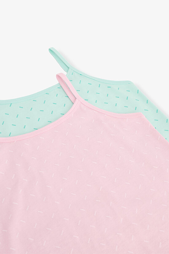 Lila Kız Çocuk Macaron 2'li Atlet - 4