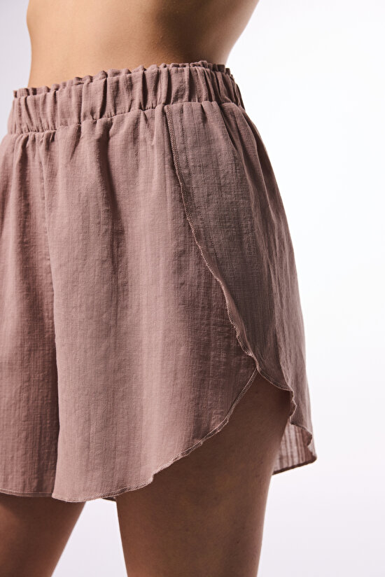 Bej Peek Mini Şort - 3