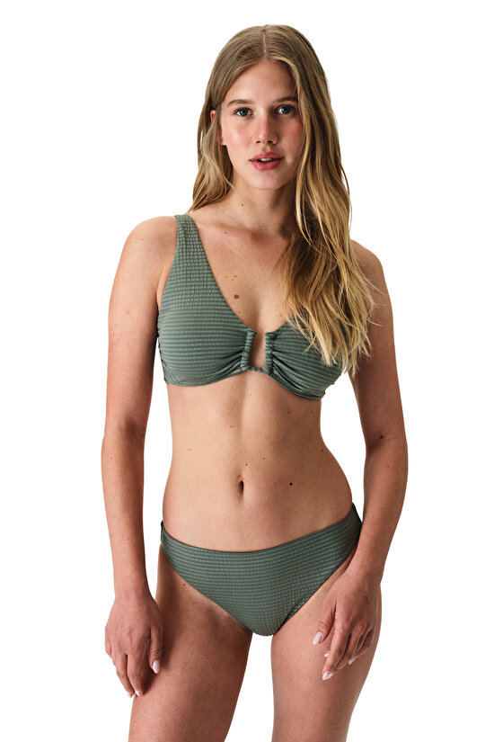 Koyu Yeşil Rana Green Hot Bikini Üstü - 5