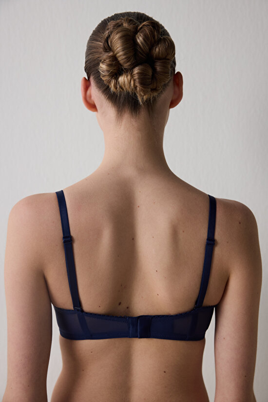 Lotus Broderie Lacivert Straplez Sütyen - 4