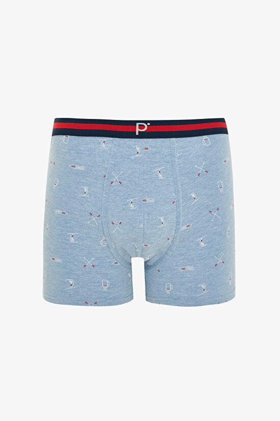 Erkek Yeni Yıl Desenli 3'lü Boxer - 3