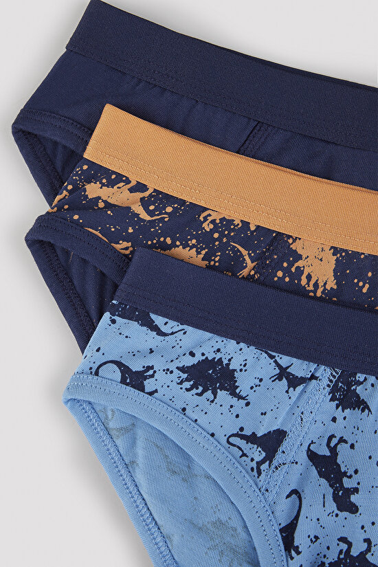 Boys Colorful Dino 3 Pack Slip - 5