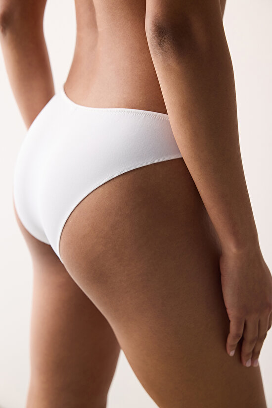 Curvy Lace Dantel Beyaz Slip Külot - 3