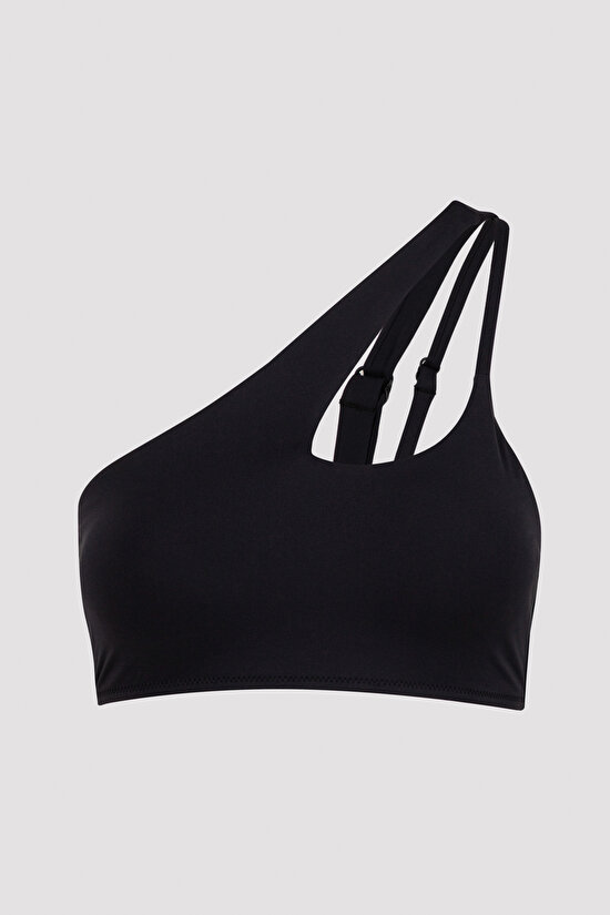 Siyah Lera Cut Halter Bikini Üstü - 6