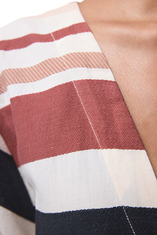 Etnik Desenli Shay Uzun Kimono - 6