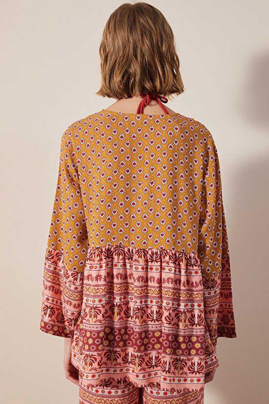 Palm Çok Renkli Kimono - 3