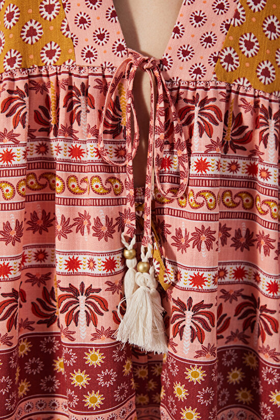 Palm Çok Renkli Kimono - 4