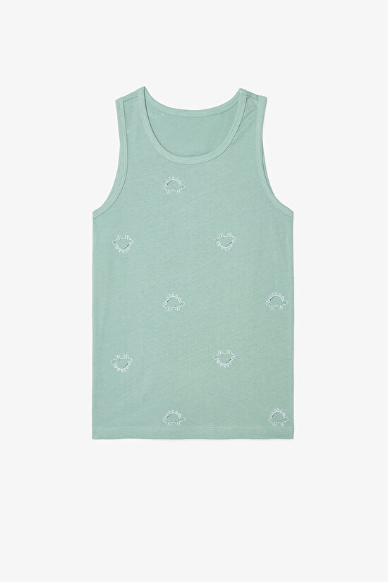 Erkek Çocuk Contour Dinozor Desenli Pamuklu 2'li Atlet Erkek Çocuk Contour Dinozor Desenli Pamuklu 2'li Atlet - 3