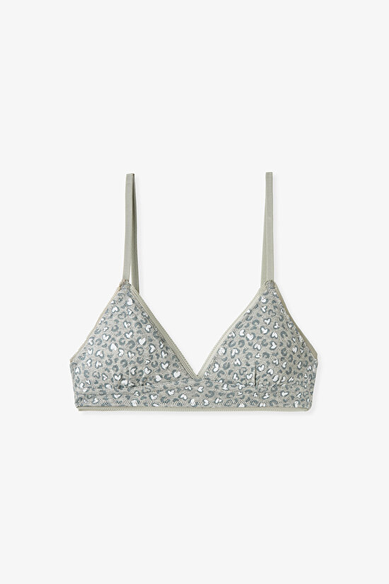 Kız Çocuk Leopar Desenli 2'li Pedli Alıştırma Sütyeni - 2