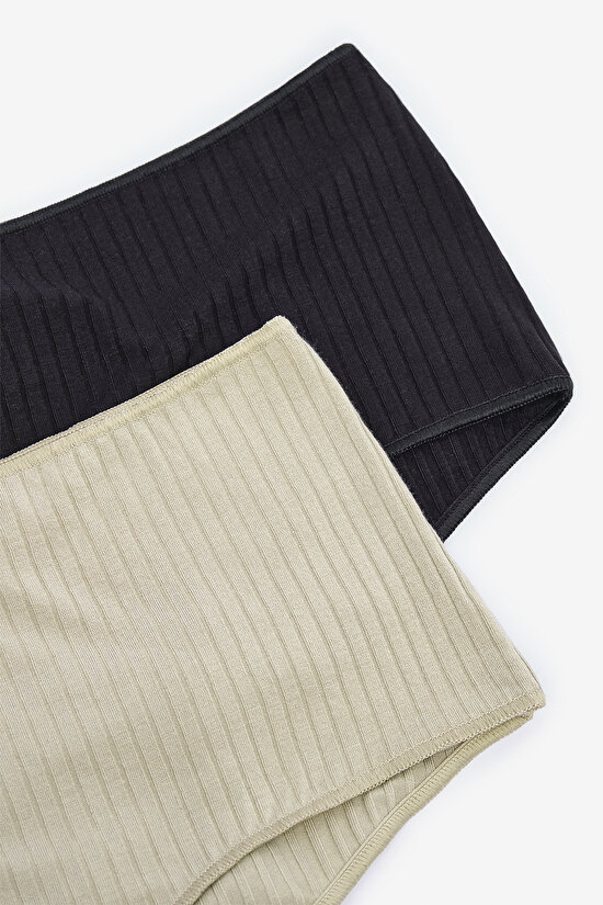 Modal Ribbed 2in1 Multi Colour Boyshort - 4