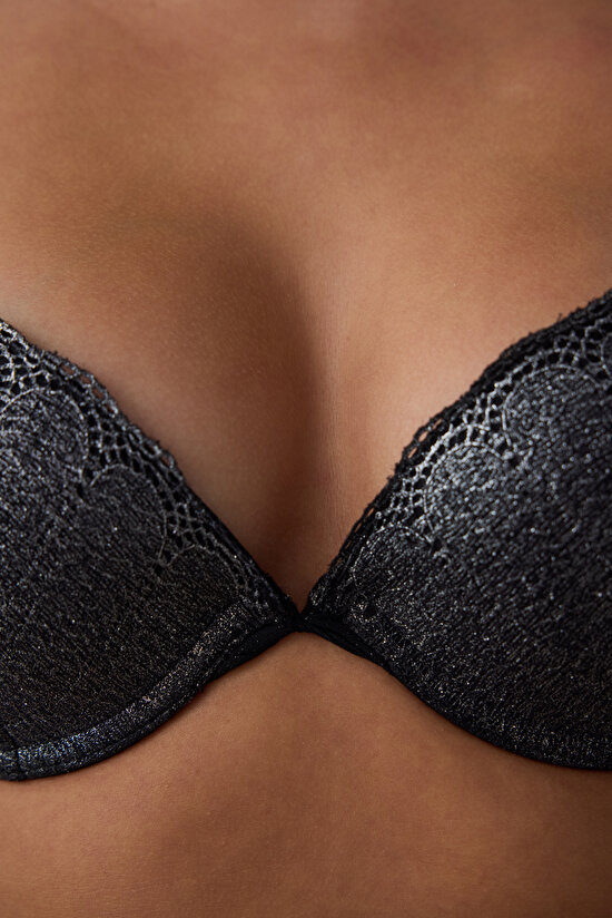 Gümüş Antrasit Crash Shinny Sütyen - 2