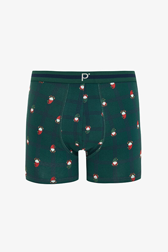 Erkek Dwarf Geometrik Desenli 3'lü Boxer - 2