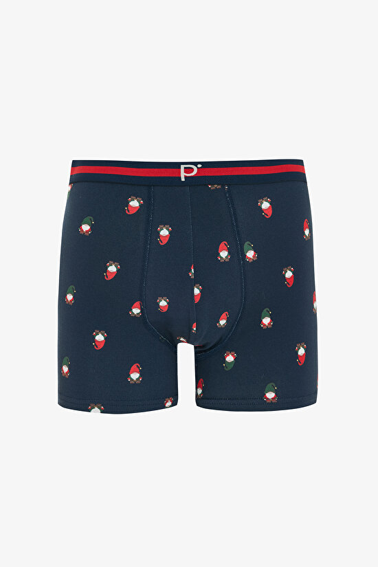 Erkek Dwarf Geometrik Desenli 3'lü Boxer - 3