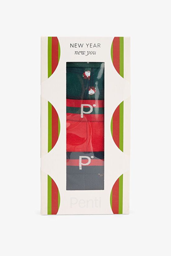 Erkek Dwarf Geometrik Desenli 3'lü Boxer - 6