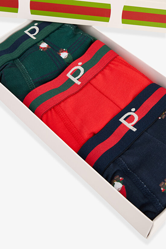 Erkek Dwarf Geometrik Desenli 3'lü Boxer - 8