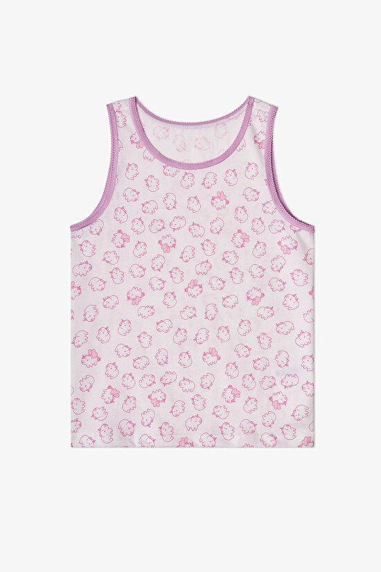 Girls' Unibara Unicorn Patterned 2-Pack Vest - 2