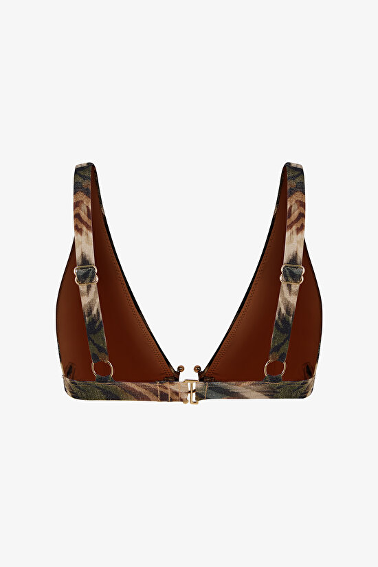 Renkli Cesira Deep V Bikini Üstü - 7