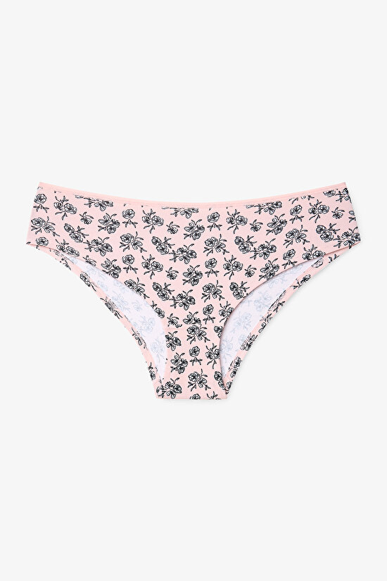 Floral Patterned Normal Waist 5in1 Hipster - 4