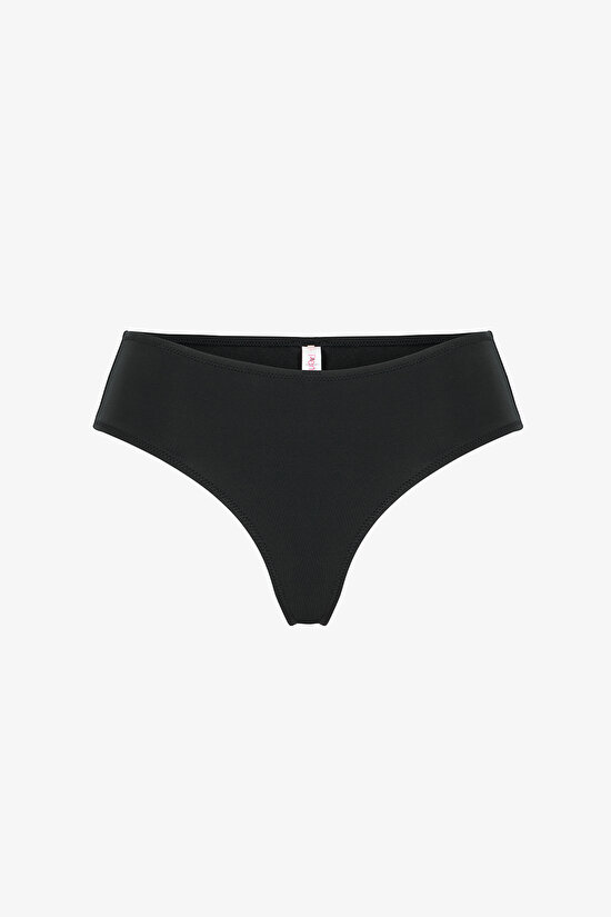 Black Hipster Bikini Bottom - 1