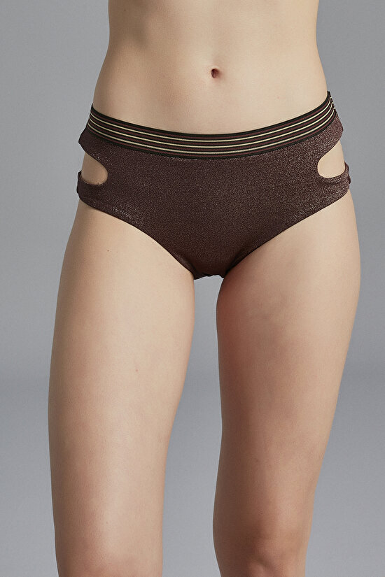 Shiny Cocoa Crema Catalana Cut Out Bottom - 1