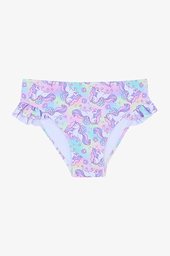 Kız Çocuk Sweet Unicorn Halter Yaka Bikini Takımı - 3