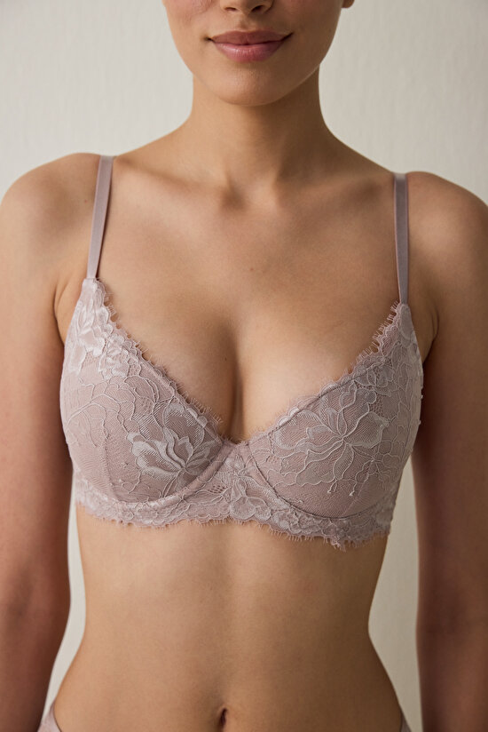 Bej Fervour Lace Sütyen - 3