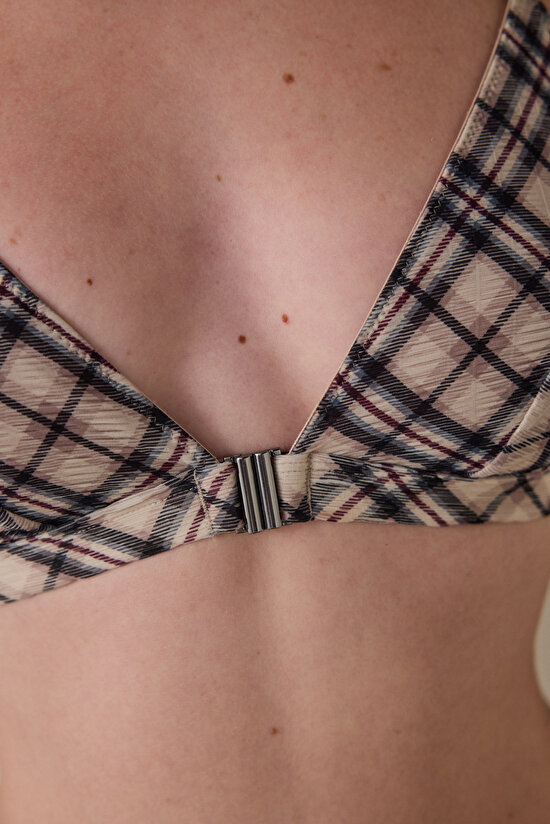 Front Opening Non-wired Non-Padded Triangle Bra - 4