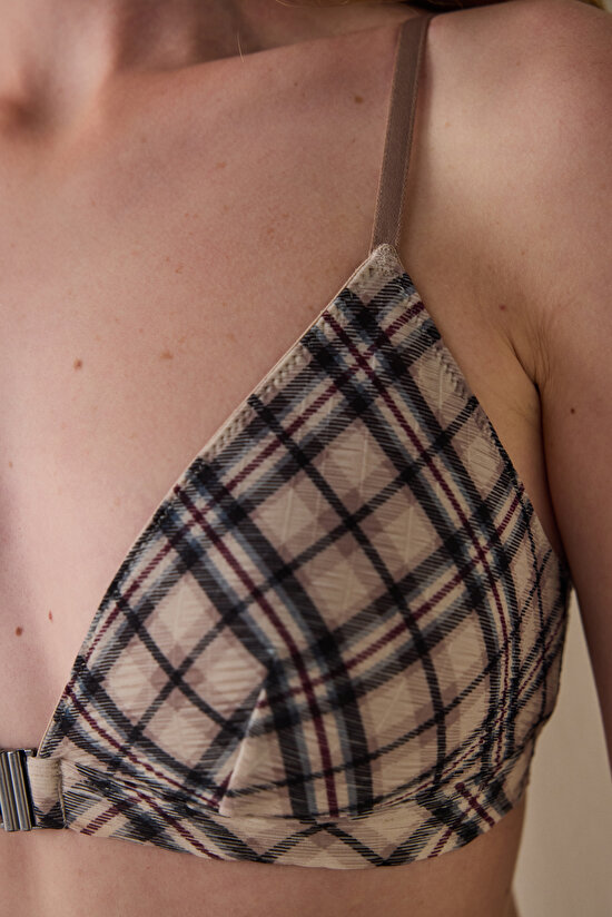 Front Opening Non-wired Non-Padded Triangle Bra - 5