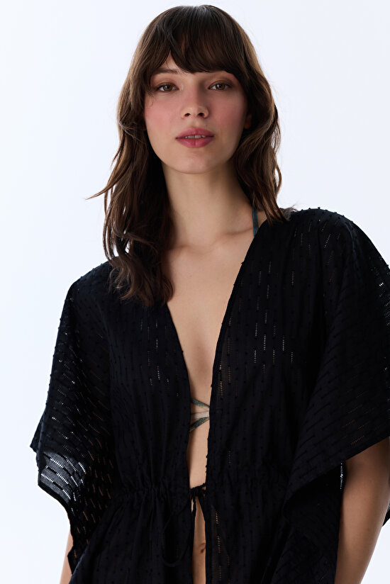 Siyah Mei Kimono - 3