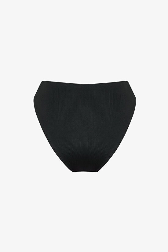 Siyah High Leg Slip  Bikini Altı - 2