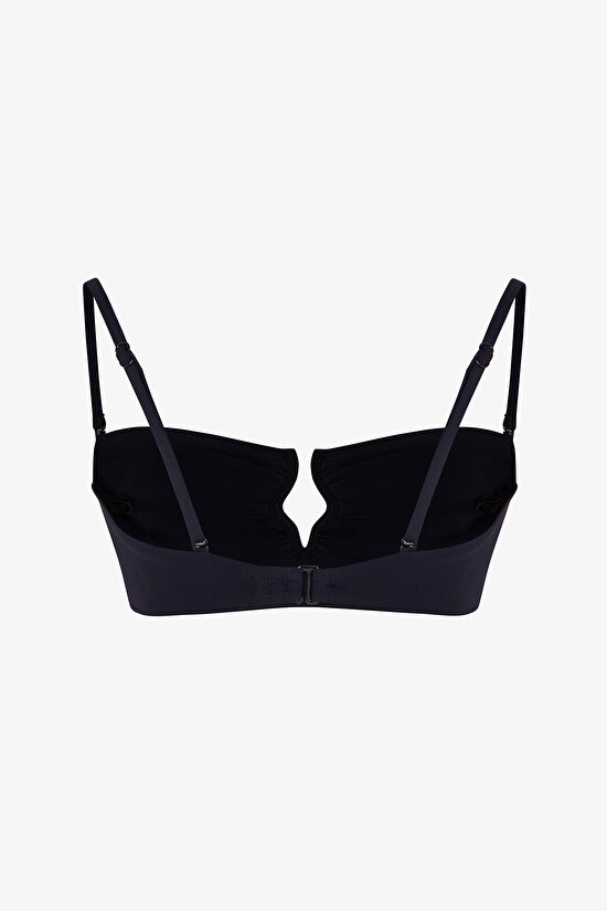 Siyah Nia Straplez Bikini Üstü - 7