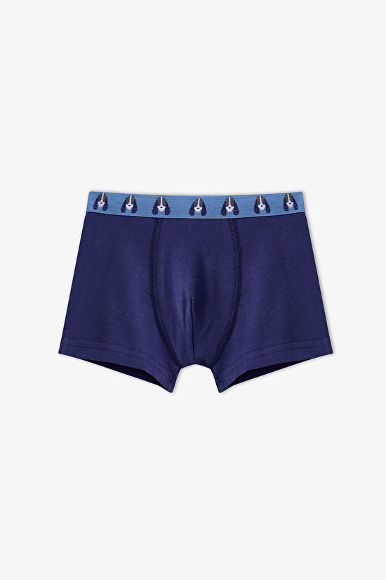 Erkek Çocuk Mavi Paws For Joy Pamuklu 3'lü Boxer - 2