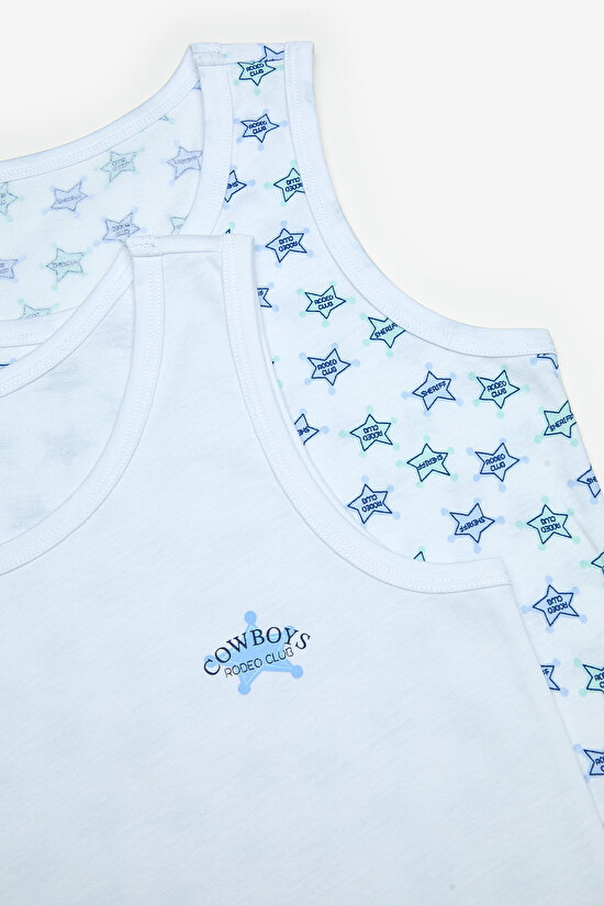 Boys Rodeo Club 2in1 Optic White Vest - 4