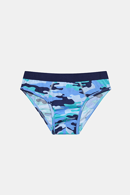 Erkek Çocuk Camouflage Lacivert 5'li Çocuk Slip Külot - 5