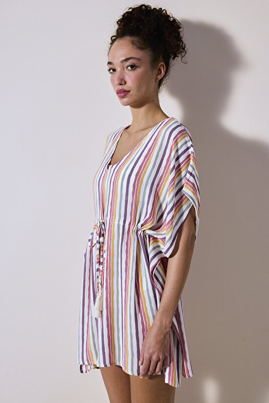 Kofi Çizgili Kaftan - 3