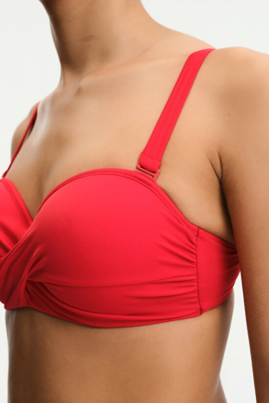 Kırmızı Beauty Toparlayıcı Bikini Üstü - 3