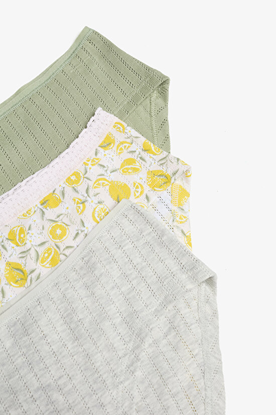 Lemon Tree 3lü Pointel Çok Renkli Hipster Külot - 5