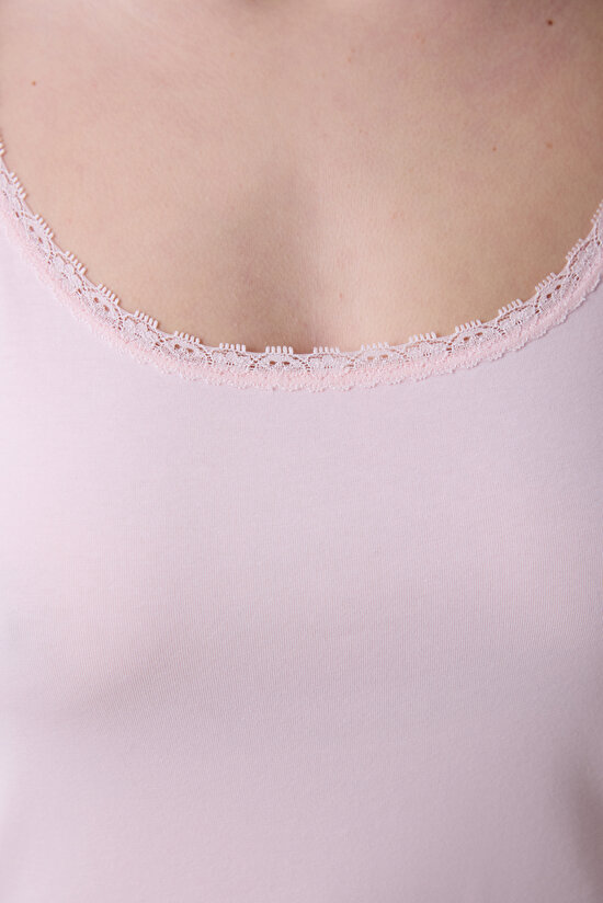 Cotton Lace Pembe Atlet - 3