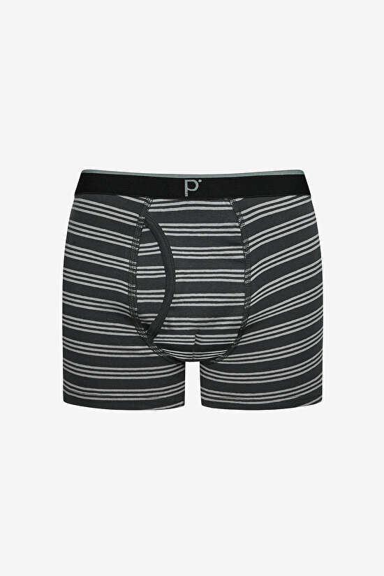 Erkek Pamuklu Thin Stripe 3lü Çok Renkli Boxer - 4