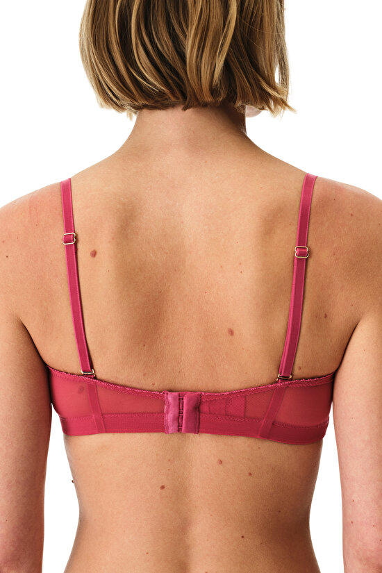 Fuşya V Balenli Strapless Sütyen - 5