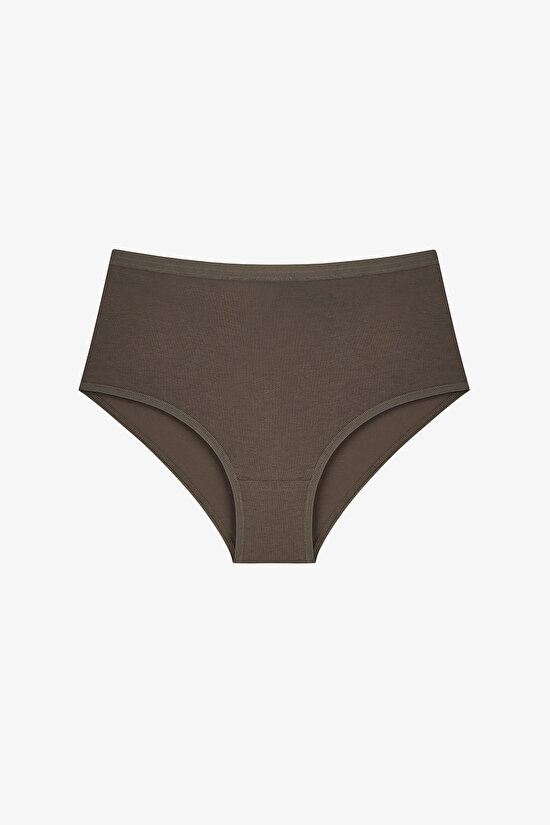 Dark Stone Yüksek Bel 3'lü Slip Külot - 3
