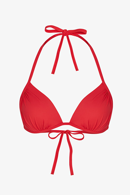 Kırmızı Mini Üçgen Bikini Üstü - 6
