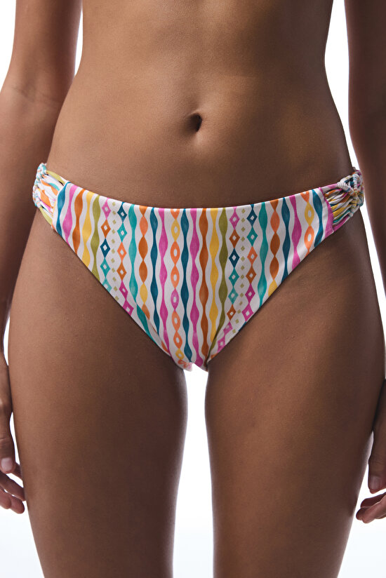 Çizgili Mae Makrome Bikini Altı - 1