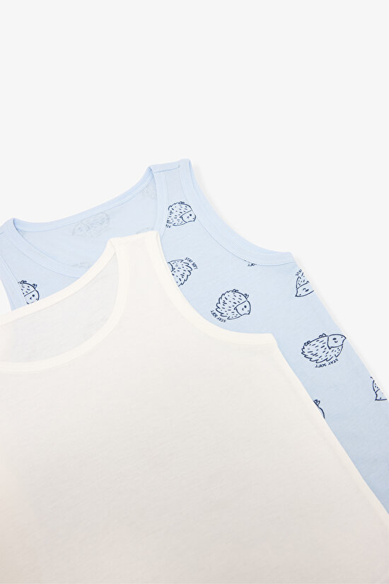 Erkek Çocuk Kirpi Desenli 2'li Atlet - 4