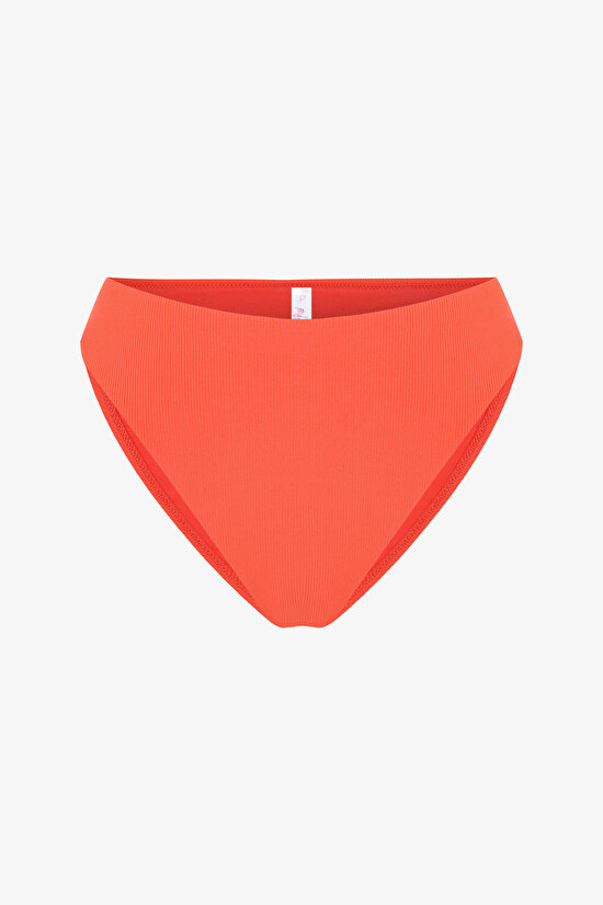 Praslin High leg Slip Orange Bikini Bottom - 5