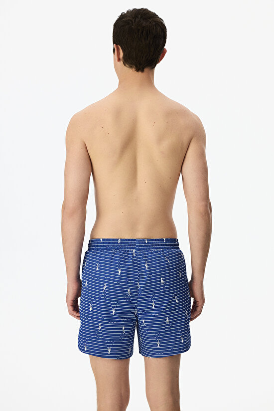 Man Dark Blue Ocean Shorts - 3